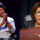 (L-R): Shawn ‘Jay-Z’ Carter speaks onstage during the launch of The Reform Alliance on January 23, 2019 in New York City. ; House Financial Services Committee Chairwoman Maxine Water (D-CA) questions Wells Fargo and Company CEO Timothy Sloan as he testifies before the committee on Capitol Hill March 12, 2019 in Washington, DC.